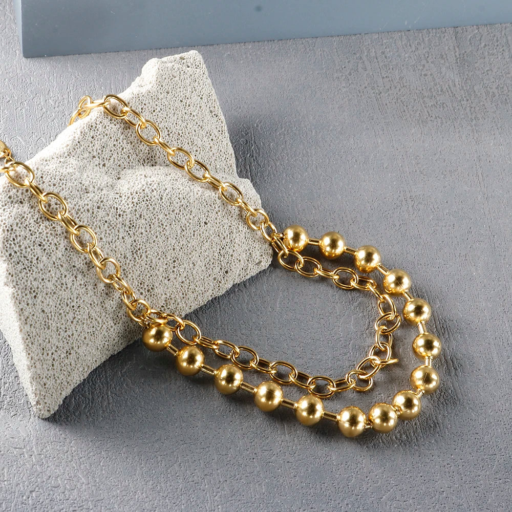 Stainless Steel Ball Chain Necklace – Minimalist Everyday Jewelry