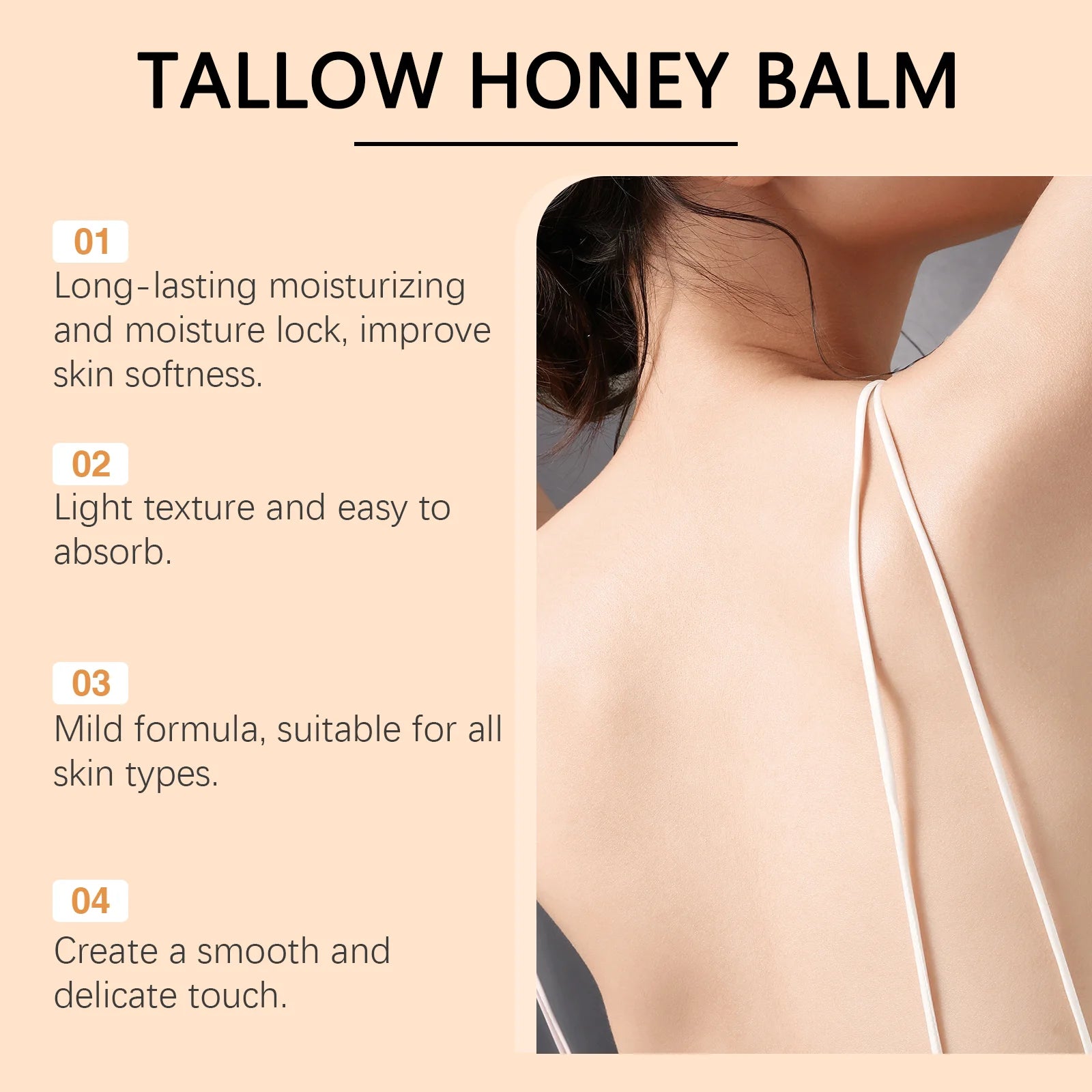Tallow & Honey Glow Cream – Hydrating Face & Body Moisturizer for Soft, Firm Skin