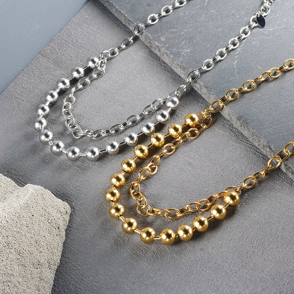 Stainless Steel Ball Chain Necklace – Minimalist Everyday Jewelry