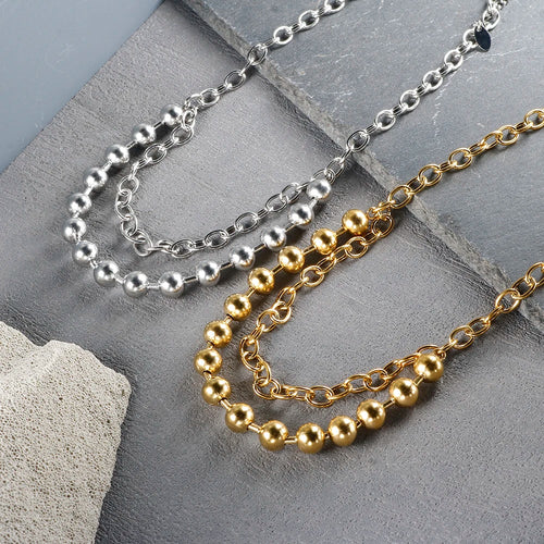 Stainless Steel Ball Chain Necklace – Minimalist Everyday Jewelry