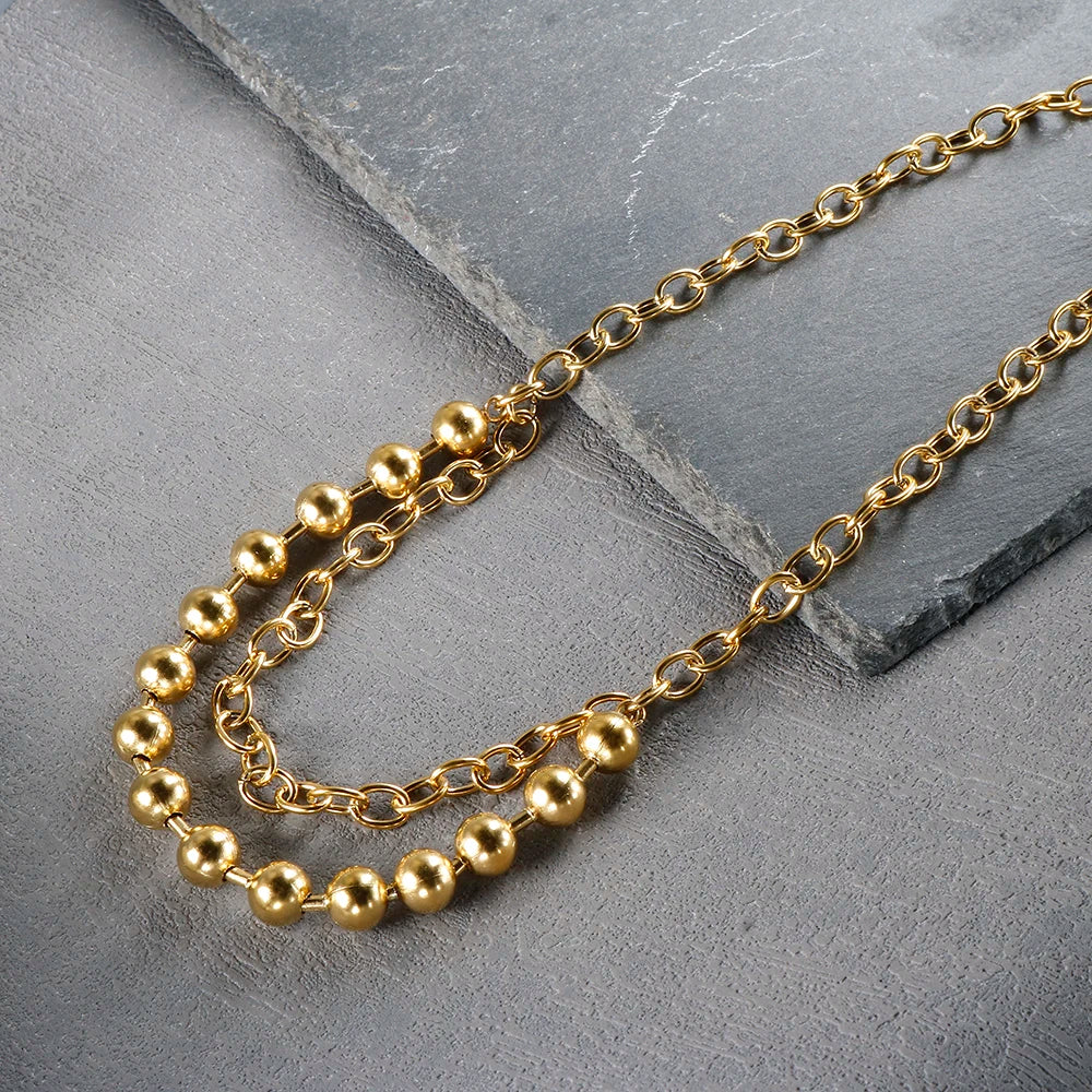 Stainless Steel Ball Chain Necklace – Minimalist Everyday Jewelry