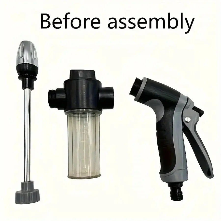 High-Pressure Water Gun Nozzle – Adjustable Metal Sprayer for Car Wash, Garden & Cleaning
